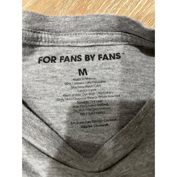 Men's For fans by fans Monokuma Bear T-Shirt Tee Printed Cotton Gray Black size - Picture 4 of 8